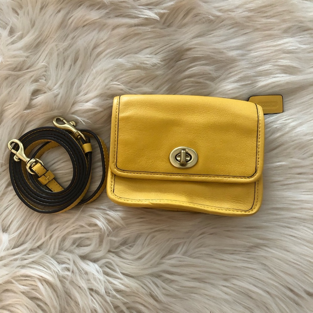 Coach Park Mini in sunshine yellow leather